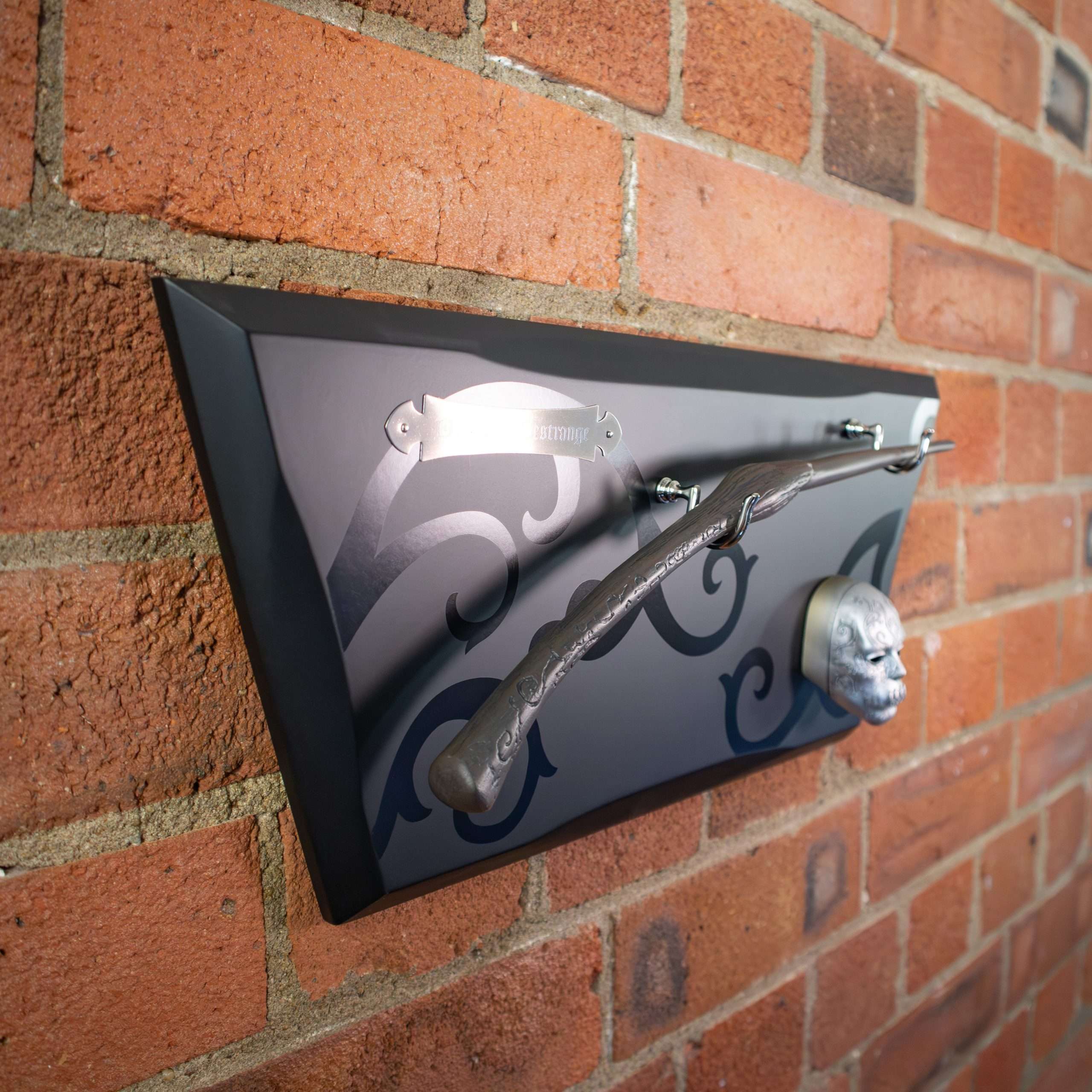 The Noble Collection Bellatrix Wand with wall display & mini mask