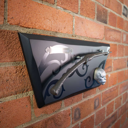 The Noble Collection Bellatrix Wand with wall display & mini mask
