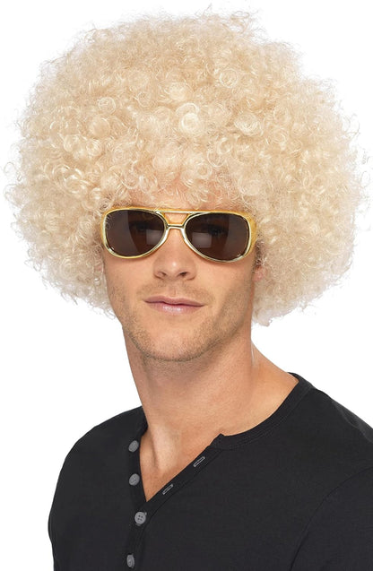 Smiffys 70s Funky Afro Wig, Blonde