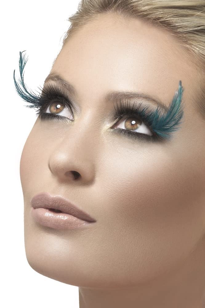 Fever Women's Eyelashes, Brown and White Feather, Contains Glue, One Size, 24255 (US