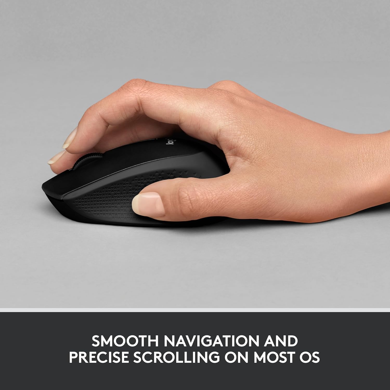 Logitech M330 SILENT PLUS Wireless Mouse, 2.4GHz with USB Nano Receiver, 1000 DPI Optical Tracking, 2-year Battery Life, Compatible with PC, Mac, Laptop, Chromebook
