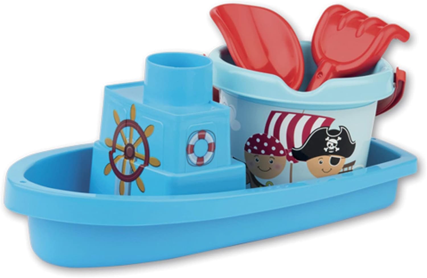 Siva Toys Siva Toys227845 3 Pieces Boat Beach Set, 33 cm, Multicoloured