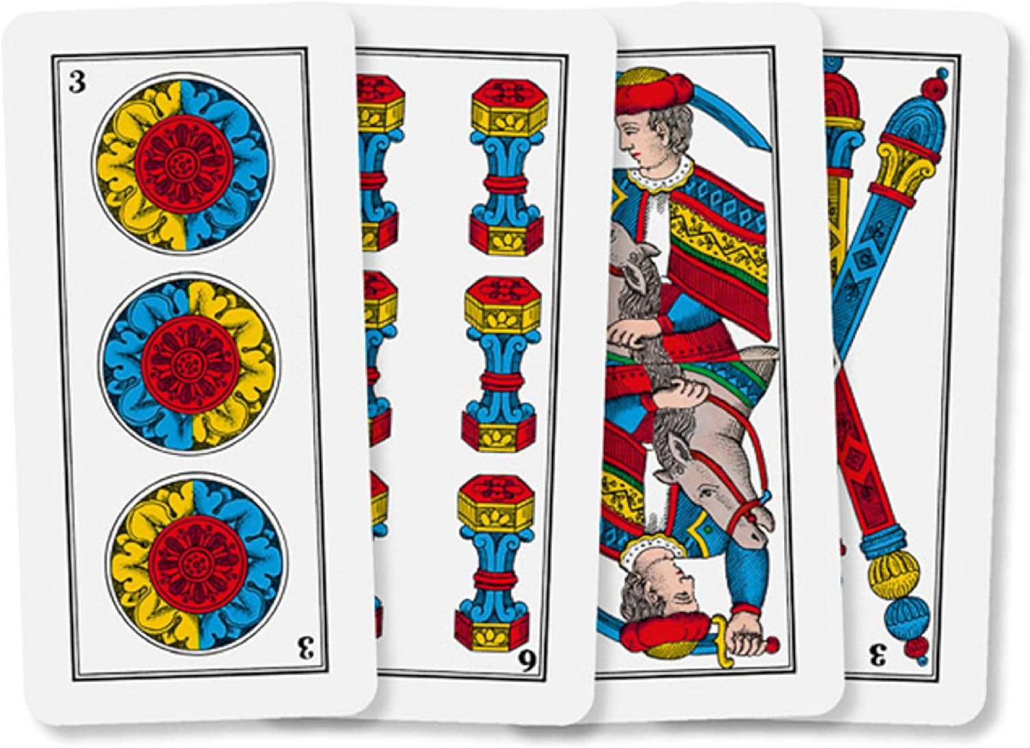 Dal 10073 - Trevisane Italia Regional Playing Cards, Red Case