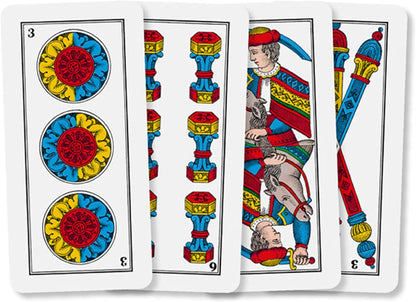 Dal 10073 - Trevisane Italia Regional Playing Cards, Red Case