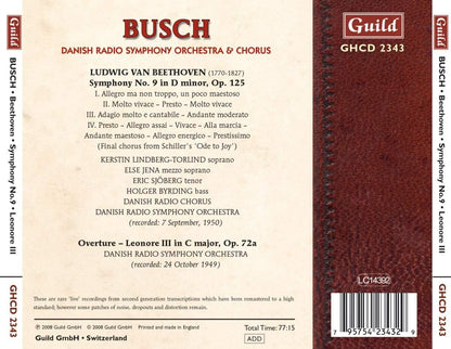Beethoven: Symphony No. 9 'Choral'/Leonore Overture III