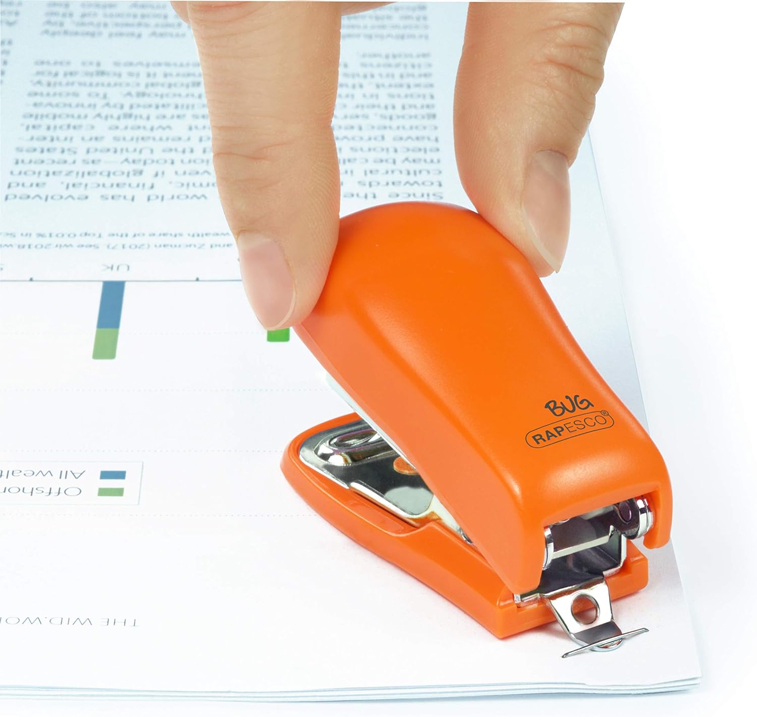 Rapesco 1410 Bug Mini Stapler, 12 Sheet Capacity