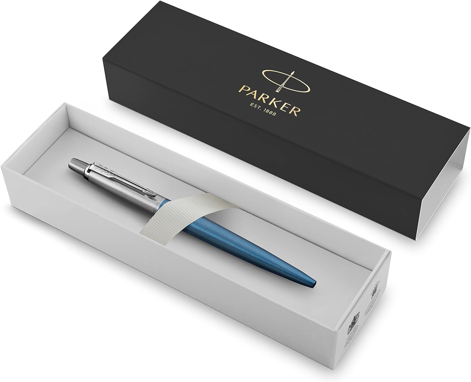 Parker Jotter Ballpoint Pen | Waterloo Blue | Medium Point Blue Ink | Gift Box