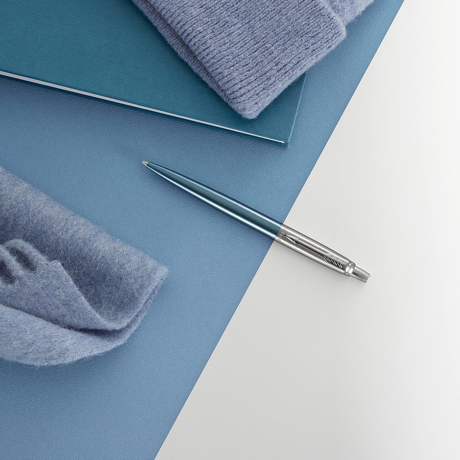 Parker Jotter Ballpoint Pen | Waterloo Blue | Medium Point Blue Ink | Gift Box