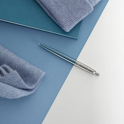 Parker Jotter Ballpoint Pen | Waterloo Blue | Medium Point Blue Ink | Gift Box