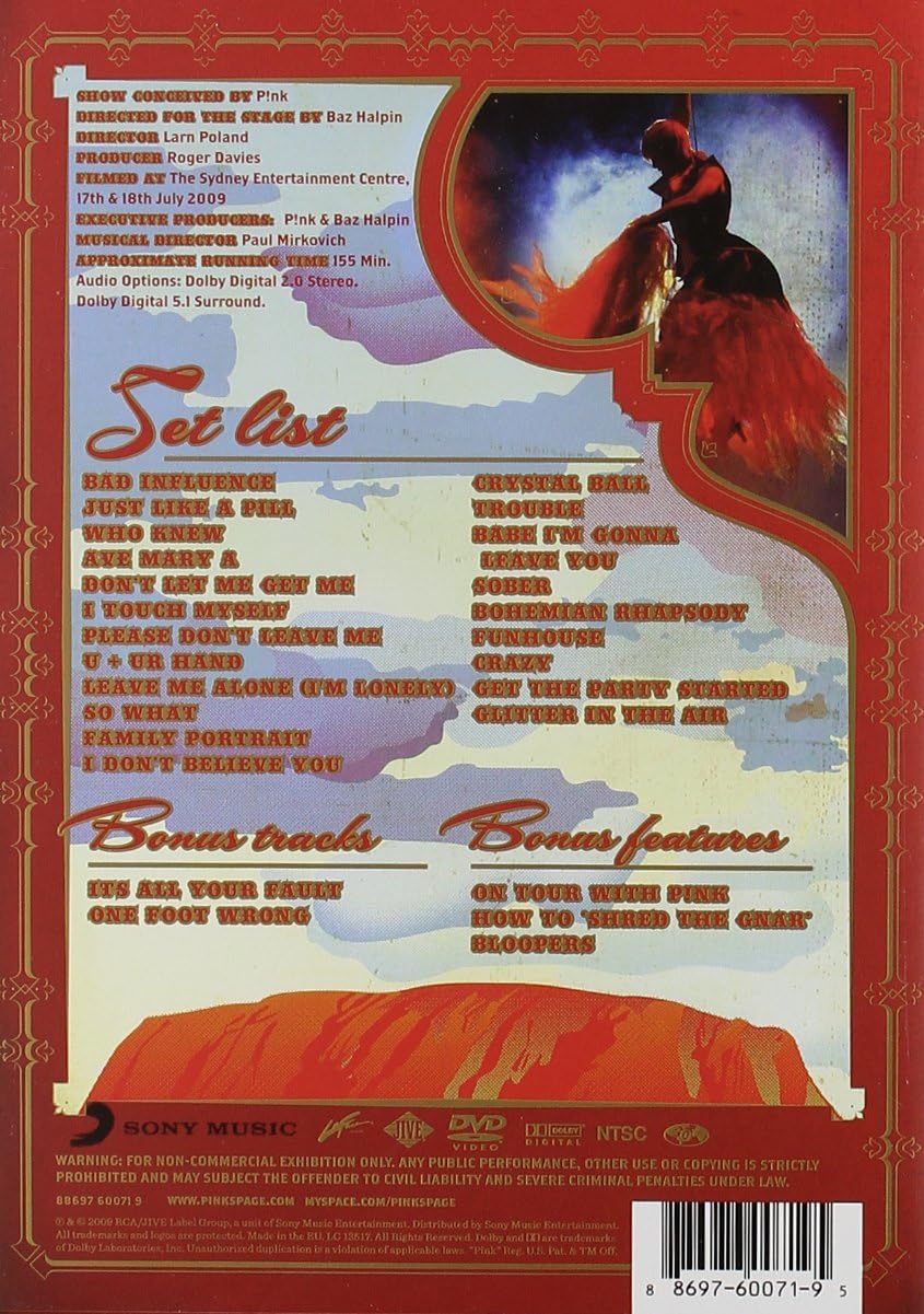 Pink's Funhouse Tour: Live In Australia