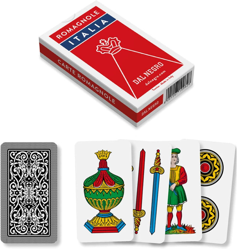 Dal Negro: "Romagnole Plastificate Plasticized Italian Playing Cards Deck of 40 Cards