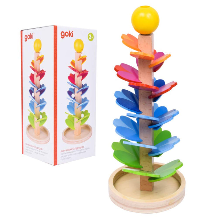 GOKI 53832 Pagoda Marble Game, Multicoloured