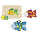 GOKI- Pescado Puzzles de Madera, Multicolor, Small (57897