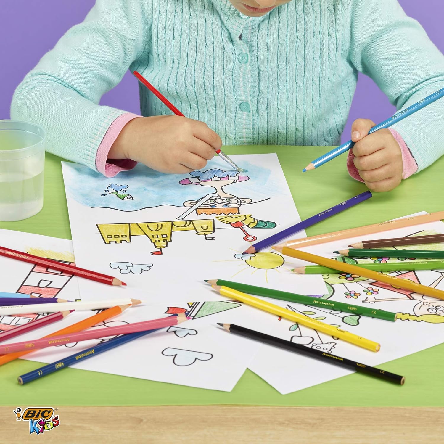 BIC Kids Aquacouleur Colouring Pencils 12 Pack