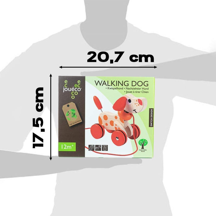 Jouéco 80046 Wooden Dog, Red Brown