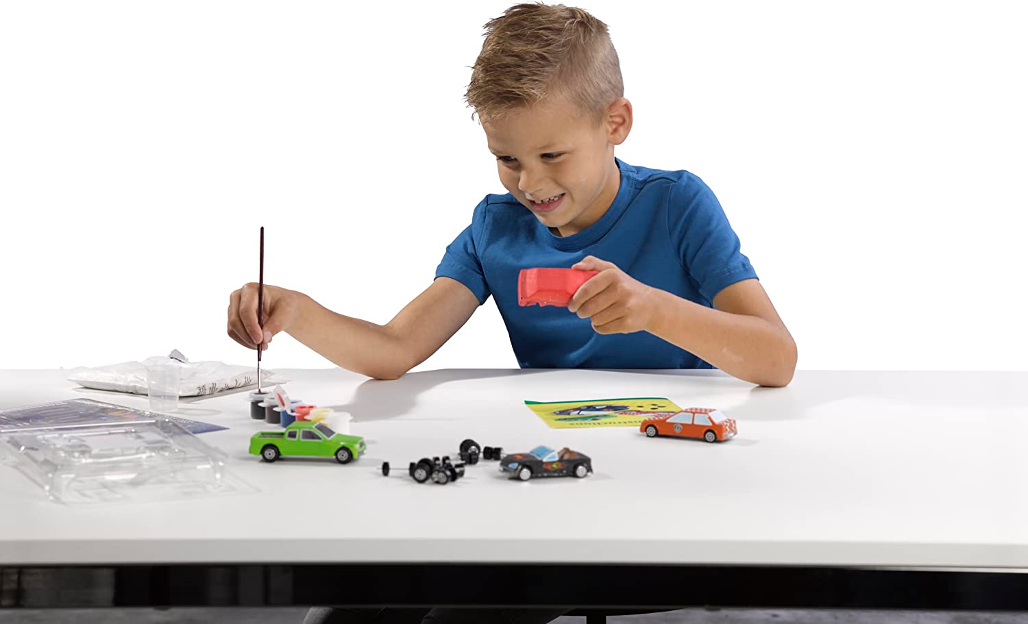 SES Creative Gießen und Anmalen - Autos Gips-& Mal-Set, Multi, Mittel