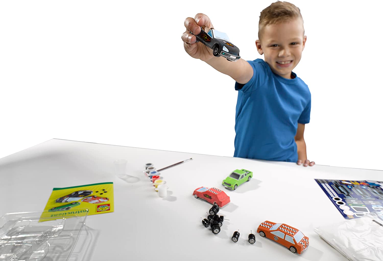 SES Creative Gießen und Anmalen - Autos Gips-& Mal-Set, Multi, Mittel
