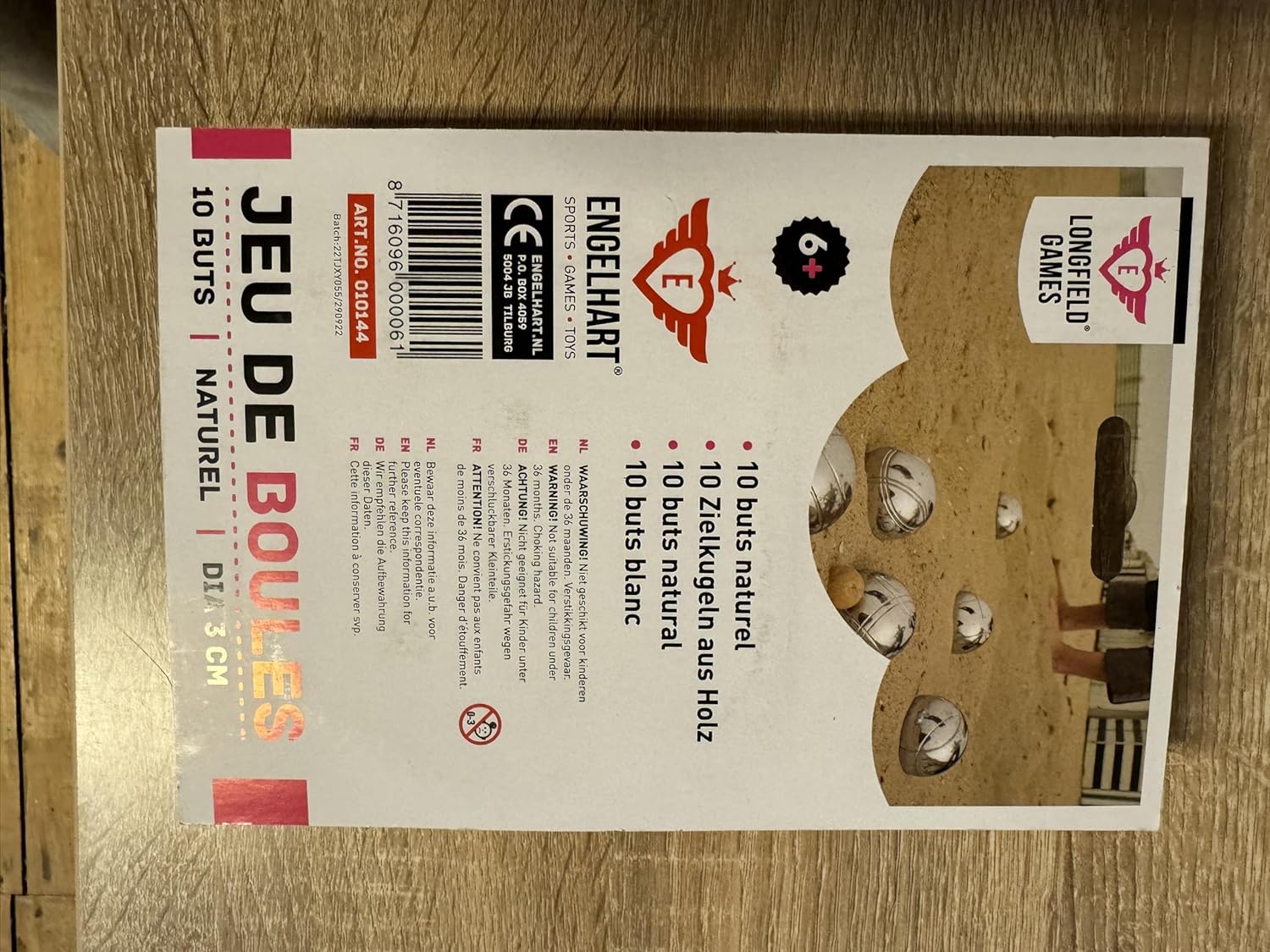 Engelhart - 10 Wooden Petanque goals for jeu de boules