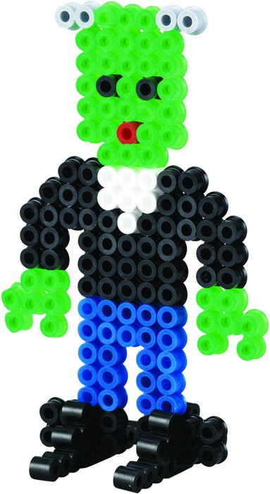 Hama | Glow in The Dark Beads | 1500 pcs, 3 Pegboards, Colour Printed Design Sheet, Instructions & Ironing Paper | Mosaic Decoration Arts & Craft for Creative Children