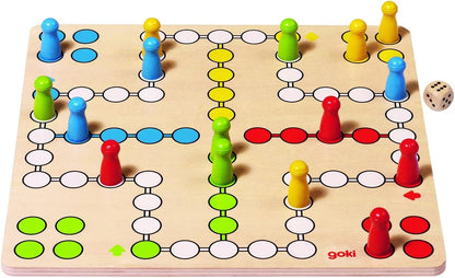 GOKI- Juego de Parchís, Basic, Multicolor (56710