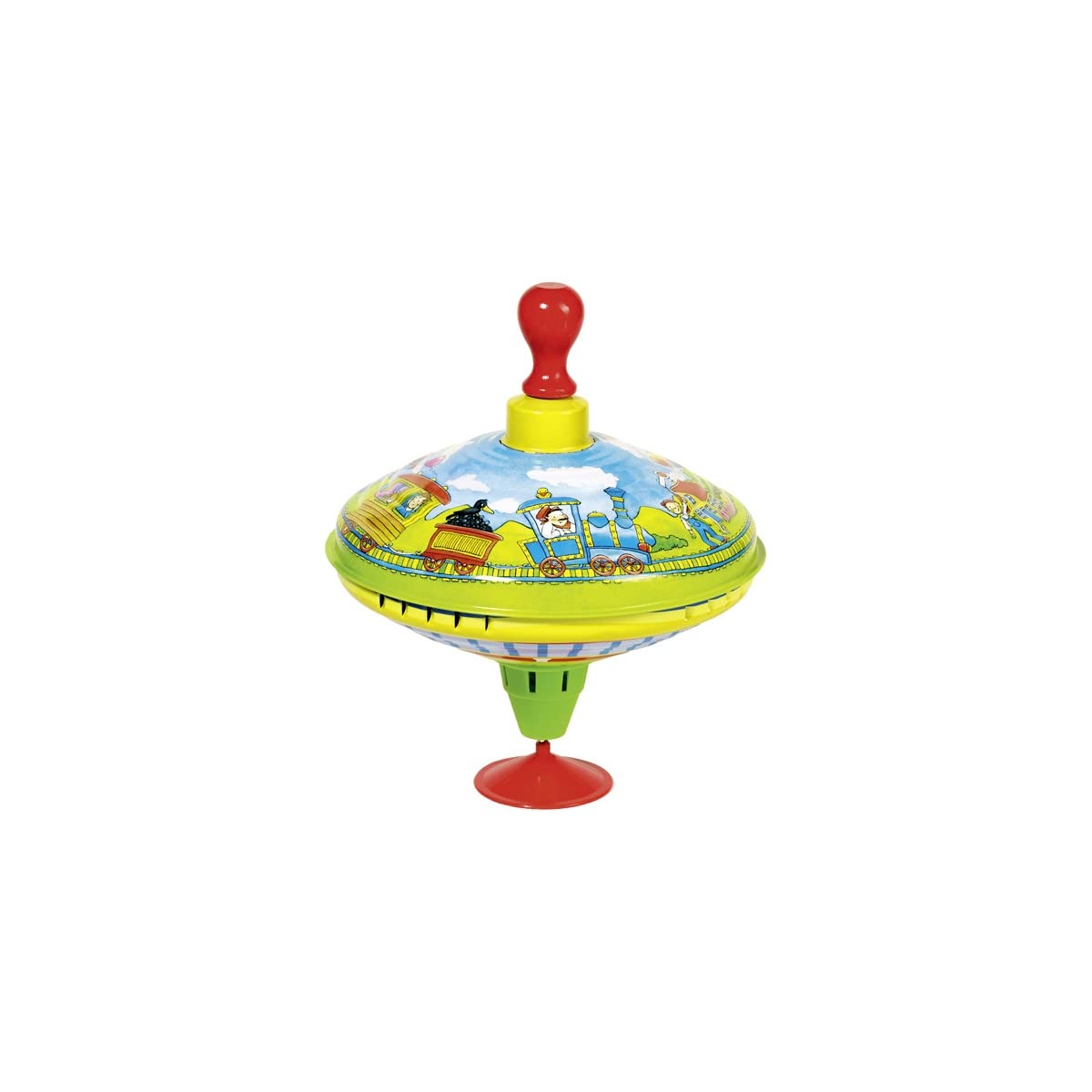 GOKI- Juegos de Viaje y de bolsilloNovedades en peonzasGOKIPeonza zumbadora con Mango de Madera, Multicolor (1