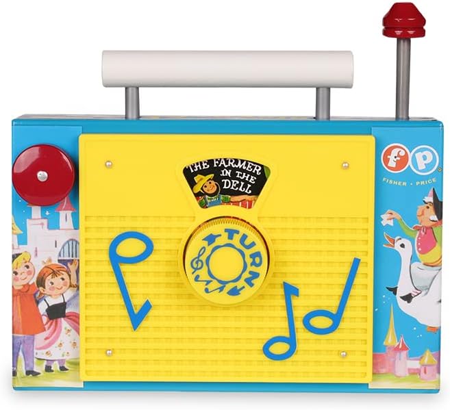 Fisher Price Classics | TV Radio | Interactive Toy for Pretend Games and Role Play, Classic Preschool Toy with Retro-Style Packaging, Suitable for Boys and Girls Ages 18 Months+ | Basic Fun 1703