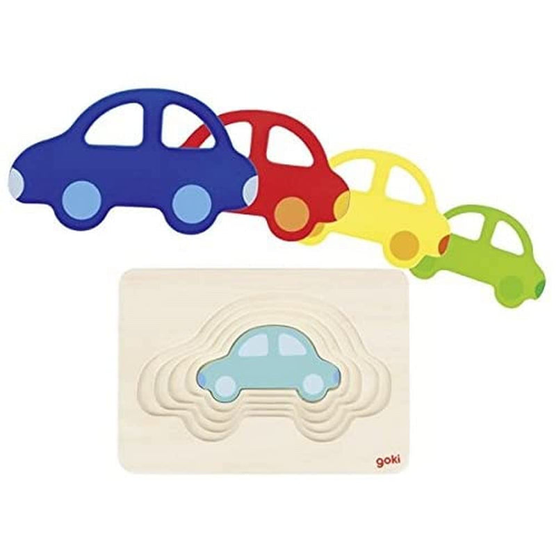GOKI 57485 Car Puzzle, Colourful