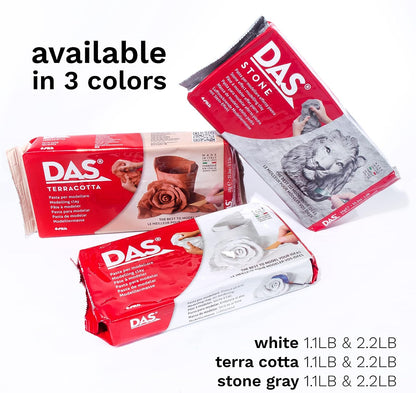 DAS Terracotta Air-Hardening 500g Modelling Clay, Ideal for Professionals & Hobbyists