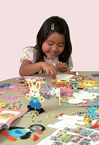 Hama Perlen 211-54 Boîte de Perles à Repasser XXL Contenant Environ 13 000 Perles de Bricolage Midi Colorées d'un Diamètre de 5 mm dans Un Mélange de Paillettes Transparentes