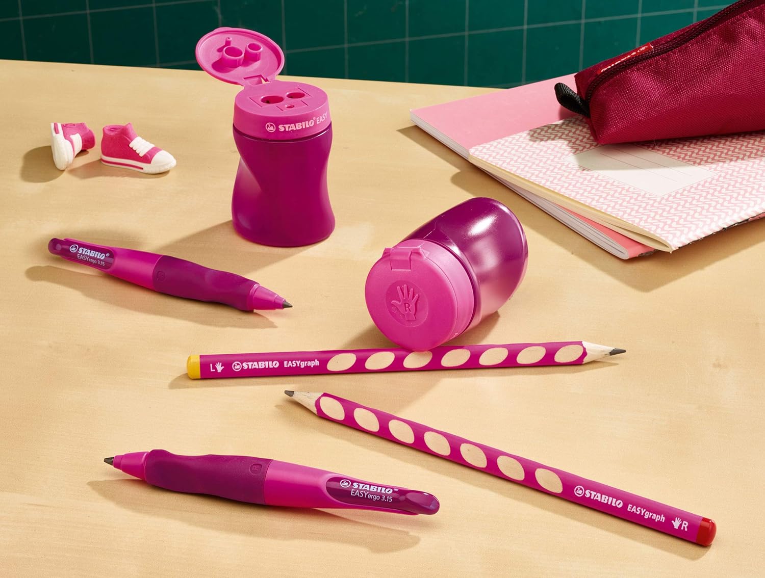 Ergonomic Container Sharpener - STABILO EASYsharpener - 3 in 1 - Right-Handed