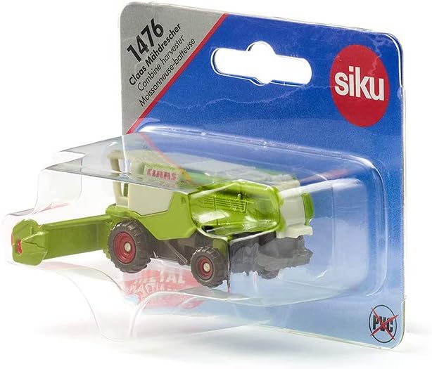 siku 1476, Claas Combine Harvester, Metal/Plastic, Green, Movable winch, Pivoting discharge pipe