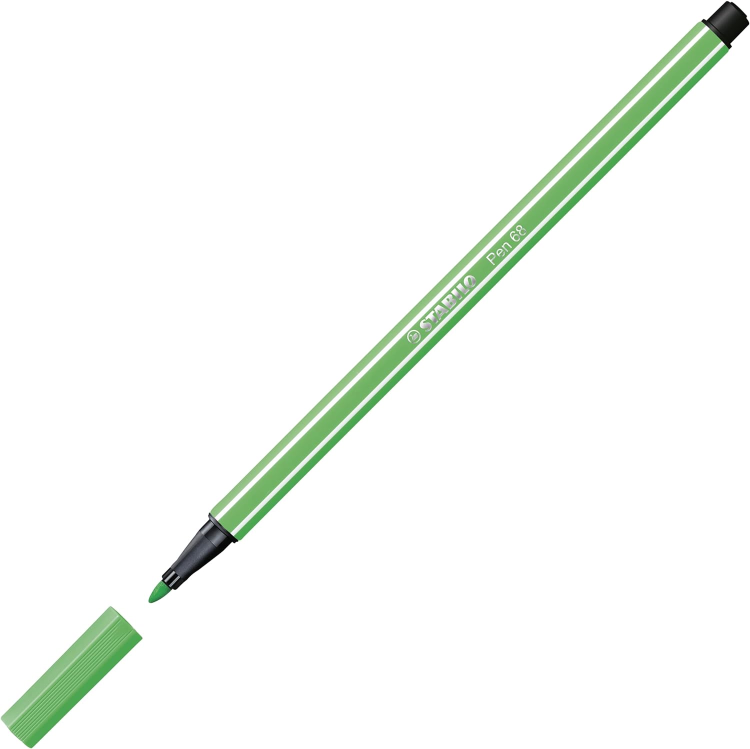 Stabilo Pen 68 Felt-Tip Pen Medium Tip Esmeralda claro