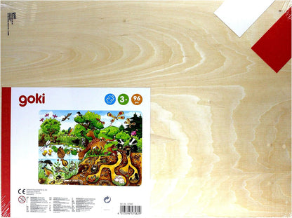 GOKI- Conejo Puzzles de maderaPuzzles de maderaGOKIPuzzle Descubrimiento de la Naturaleza, Multicolor, Large (1