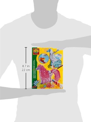 SES Creative 01272 Children's Glitter Hair Hor Casting and Painting Set, Multicolour