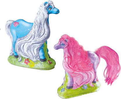SES Creative 01272 Children's Glitter Hair Hor Casting and Painting Set, Multicolour