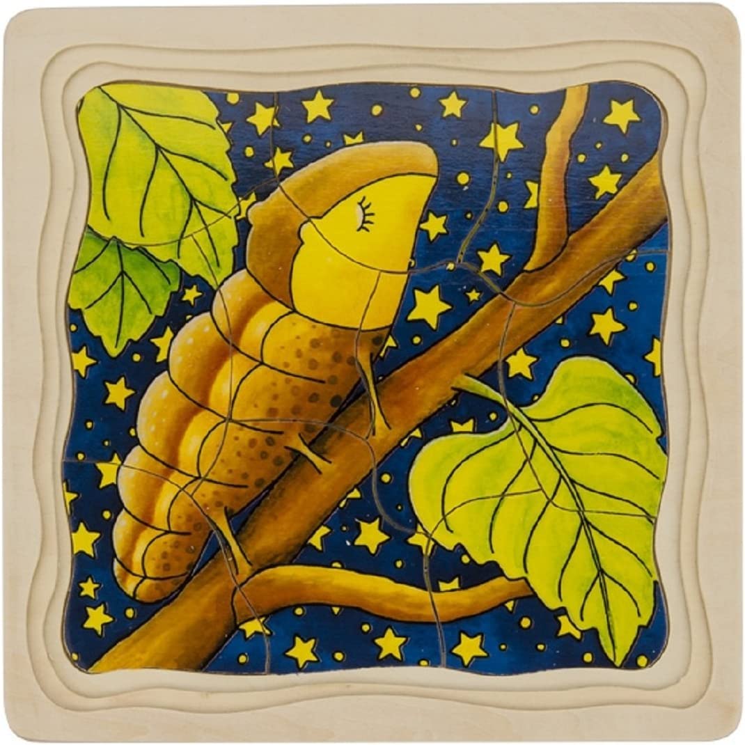 GOKI- Puzzles de maderaPuzzles de maderaGOKIPuzzle de Capas, la Mariposa, Multicolor (1