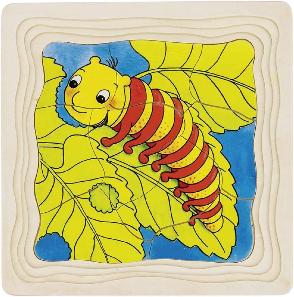 GOKI- Puzzles de maderaPuzzles de maderaGOKIPuzzle de Capas, la Mariposa, Multicolor (1