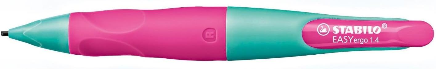 Handwriting Pencil - STABILO EASYergo 1.4 - Right Handed - Turquoise/Neon Pink