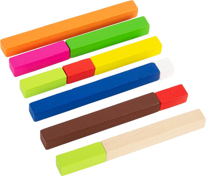 small foot 1136 wooden calculus stick set, for learning the small 1x1, 300 coloured sticks in a box, from 5 years on