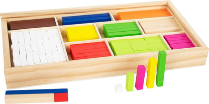 small foot 1136 wooden calculus stick set, for learning the small 1x1, 300 coloured sticks in a box, from 5 years on