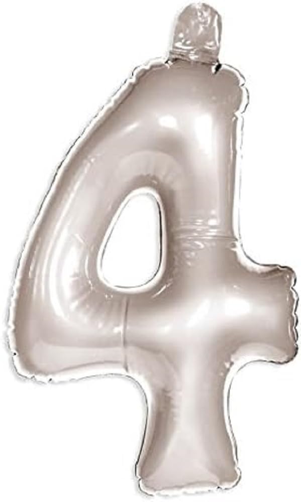 Folat 20229 Inflatable Number 4 Silver