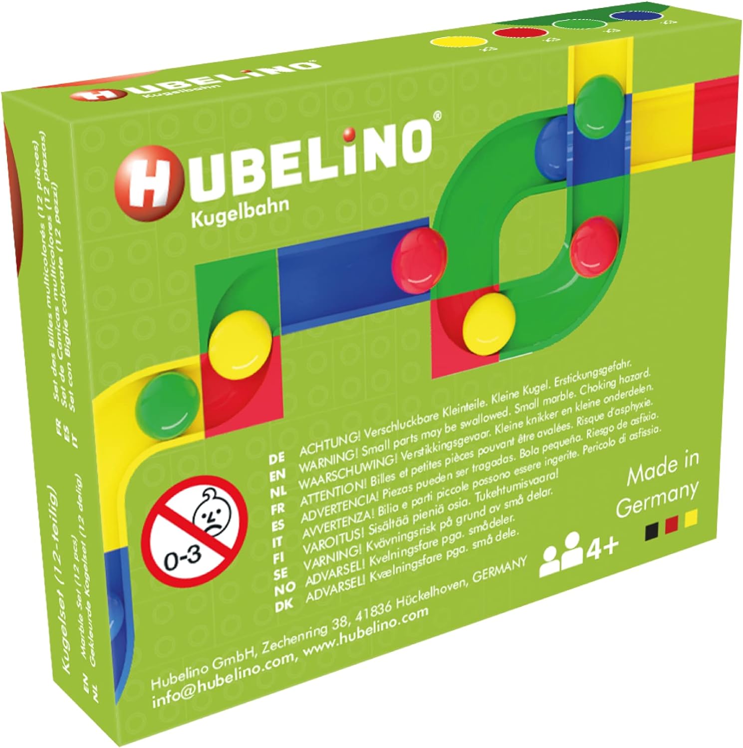 Hubelino 609210 Parte de Juguete - Partes de Juguetes (Azul, Verde, Rojo, Amarillo