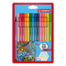 Premium Fibre-Tip Pen - STABILO Pen 68 - Pack of 15 - Assorted Colours including 5 Neon Colours