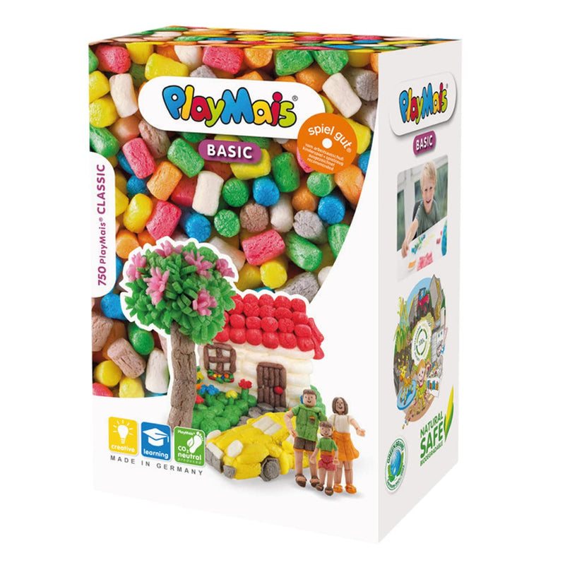 PlayMais BASIC Large Bastel-Set für Kinder ab 3 Jahren | Über 700 Stück zum Basteln | Natürliches Spielzeug | Fördert Kreativität & Motorik | Geschenk für Mädchen & Jungen | Made in Germany