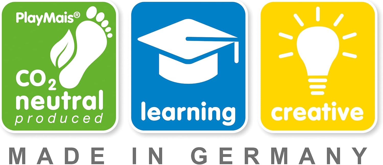 PlayMais BASIC Large Bastel-Set für Kinder ab 3 Jahren | Über 700 Stück zum Basteln | Natürliches Spielzeug | Fördert Kreativität & Motorik | Geschenk für Mädchen & Jungen | Made in Germany