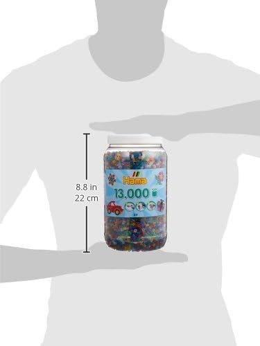 kleuren-strijkkralen - Hama Strijkkralen in Pot - Transparantmix (053), 13.000st. (1 TOYS)