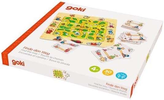 Goki 56944 Puzzle Game, Find The Way, Multicolor