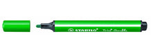 Rotulador escolar ergonómico triangular con sistema de amortiguación en la punta STABILO Trio Scribbi - Caja con 5 unidades - Color verde