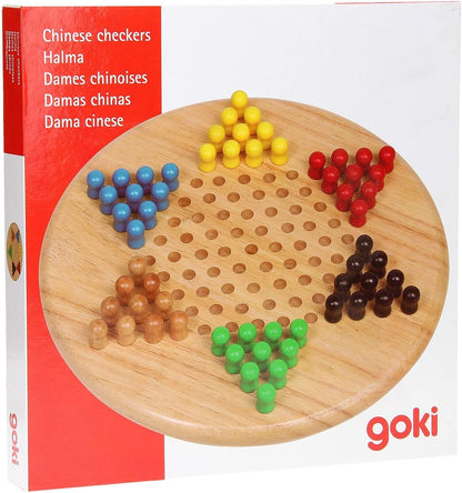 K-Play Wooden Chinese Checkers Halma Classic Board Game Toy