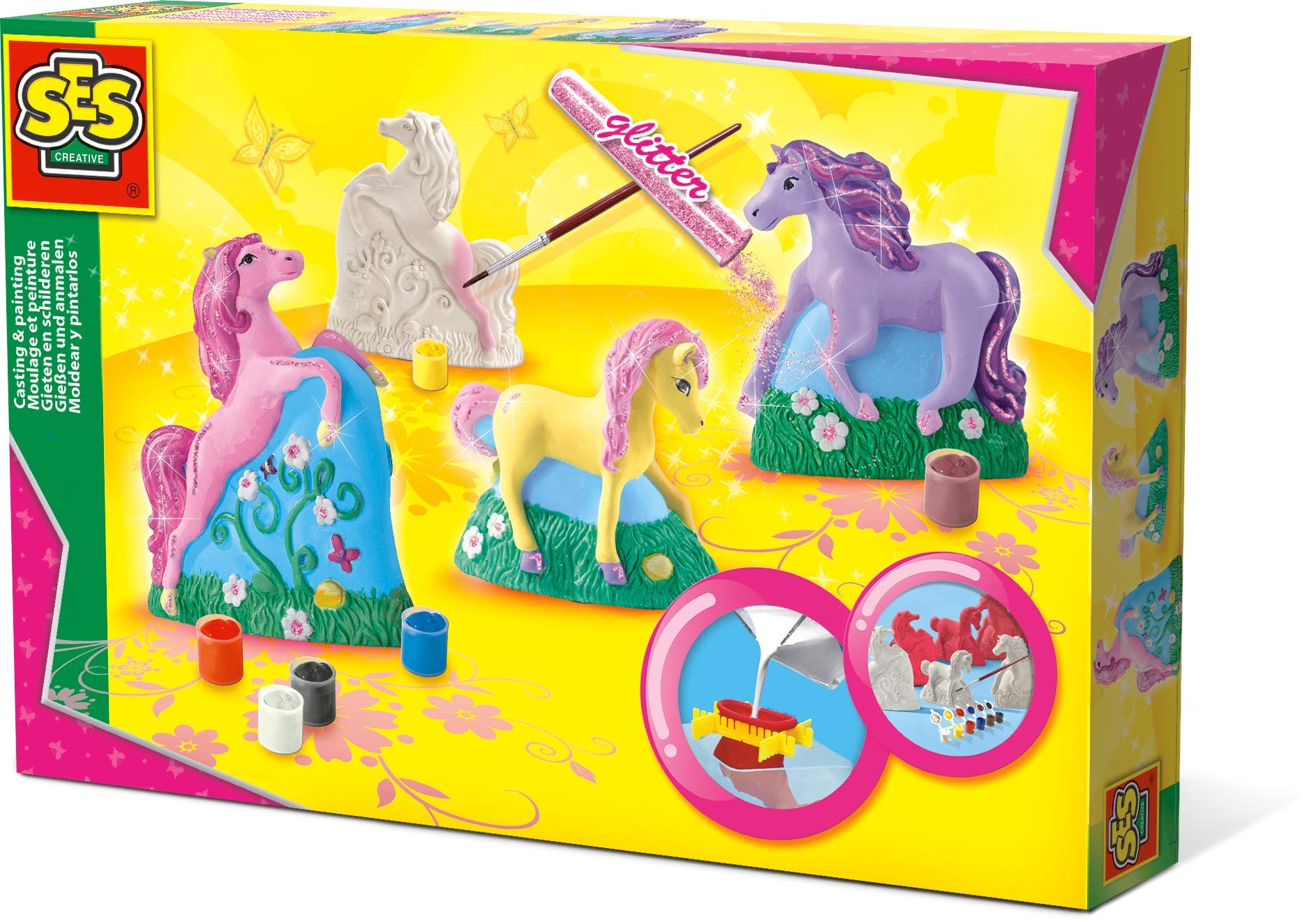 SES Creative - Set para moldear y pintar caballos, multicolor (01356
